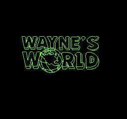 Wayne's World title screen for NES